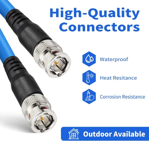 Miniatura 2 de Superbat Cable SDI BNC 3G/6G/12G (Belden 1694A), 100 pies, compatible con HD-SDI/3G-SDI/4K/8K, cable de video SDI de precisión (1 unidad)