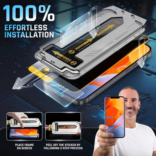 Miniatura 2 de TEMPRTEK+ Paquete de 2 para iPhone 13Pro Max/14 Plus Protector de visualización con privacidad, vidrio templado antiespía, resistencia a arañazos