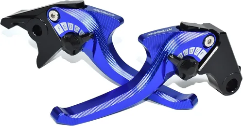 Miniatura 14 de Juego de manetas de embrague de freno corto Shark de 2 dedos compatible con Yamaha Fazer FZ-1 FZ-8 FZ-6 FZ-6R FZS60, aleación de aluminio CNC (negro)