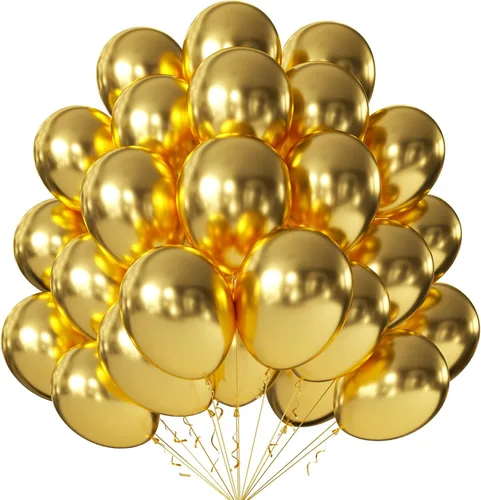 Miniatura 29 de KALOR Globos dorados champagne, 100 piezas de 5 pulgadas de globos mini de látex mate para arco de guirnalda de globos, decoración de cumpleaños