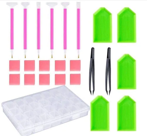 Miniatura 11 de YEESAM ART Kit de decoración de Navidad con diamantes de imitación 5D, cesta de flores de mariposa de 7.5 x 9.1 in, arte de diamantes de imitación