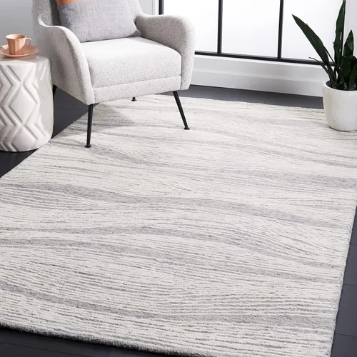 Miniatura 17 de SAFAVIEH Metro Collection - Alfombra decorativa de 2 x 3 pies, azul y marfil, diseño transicional, ideal para áreas de alto tráfico en pasillo, baño