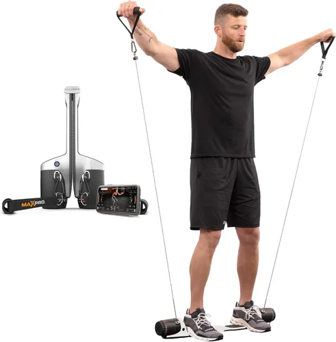 MAXPRO gimnasio en casa, como se ve en Shark Tank, versátil, portátil, con Bluetooth, para entrenamiento de fuerza, HIIT, ejercicio cardiovascular y
