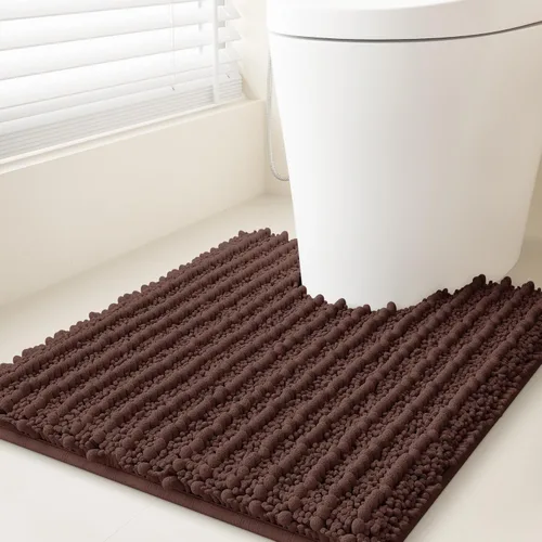 Miniatura 82 de ACCUMTEK - Juego de 2 alfombras de baño de lujo en color beige de 32"x20"+24"x17", alfombras de baño ultra suaves y gruesas absorbentes, alfombra