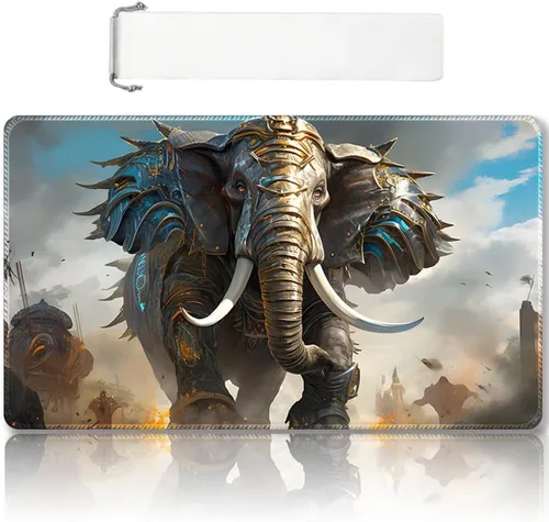 Miniatura 24 de Tapete de Juego MTG Premium Cosido con Zonas y Respaldo de Goma Antideslizante - Tapete de Juego TCG para MTG y Otros Juegos de Cartas - Diseño Dkt