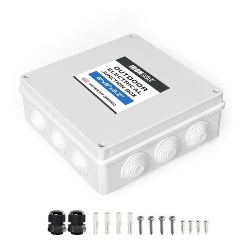 Miniatura 10 de Iron Forge Cable Caja eléctrica para exteriores, 8 "x 6.2"x 3.2" pulgadas caja de conexiones blanca con accesorios, caja impermeable perforable