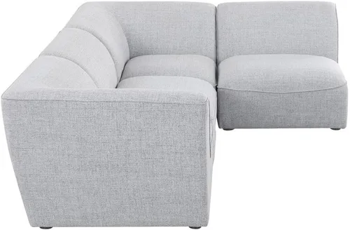 Miniatura 11 de Meridian Furniture Miramar Collection Modern Seccional modular tapizado con textura de lino contemporáneo, 109 pulgadas de ancho x 71 pulgadas
