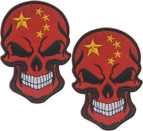 Miniatura 20 de 2 parches de bandera de AliPlus de España, parches de calavera bordados, tácticos, militares, moral, parche con gancho y bucle