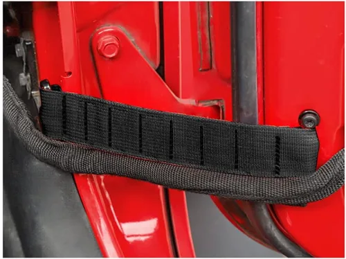 Miniatura 6 de 2 correas limitadoras de puerta compatibles con Wrangler CJ YJ TJ JK JKU JL JLU 1985-2023, correas de verificación ajustables resistentes de 9