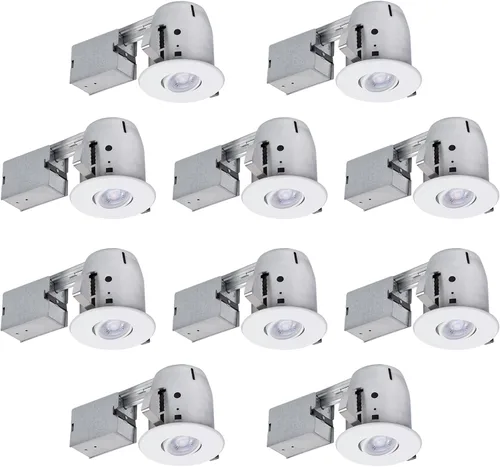 Miniatura 7 de Globe Electric Kit de iluminación empotrada giratoria giratoria de 4" de fundición a presión