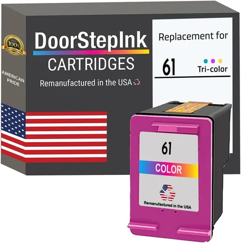 DoorStepInk Cartucho de tinta remanufacturado de 61 colores para HP 61 (CH562WN), compatible con DeskJet 1000/1010/1050/1051/1055/1056/1510,