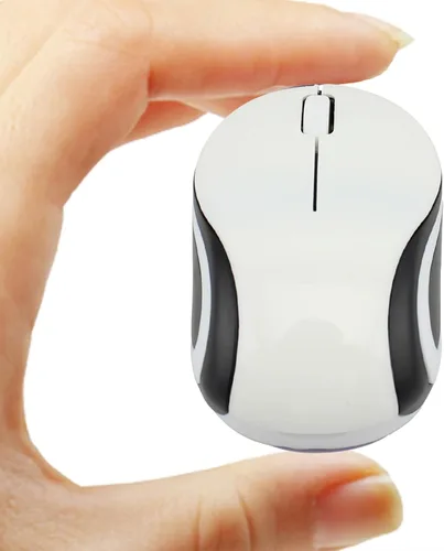 Miniatura 11 de Ratón inalámbrico para computadora portátil, tamaño pequeño, portátil, compacto, de viaje, USB, 3 botones, 1000 DPI, mouse inalámbrico para PC, Negro