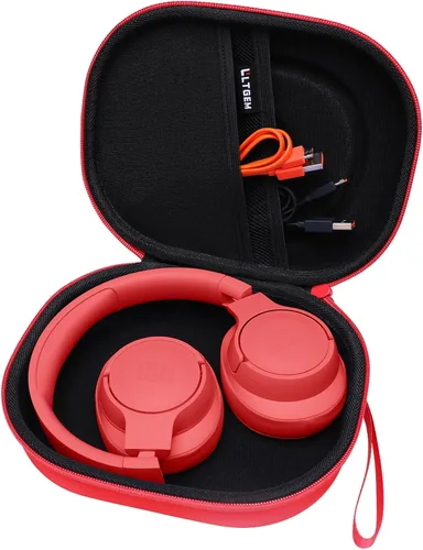 LTGEM - Funda compatible con JBL Tune 770NC / 510BT / 720BT / 520BT / 520C / 670NC, para auriculares JBL Live 770NC / 670NC / 680NC / 780NC, rojo y