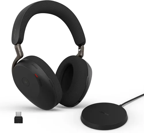 Miniatura 13 de Jabra Evolve3 85 - Auriculares inalámbricos Bluetooth con micrófono para el trabajo, USB-A, tecnología de llamada de voz AI, cancelación activa