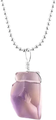 Miniatura 18 de Collar con colgante de gemas naturales, piedras en bruto, chapado en plata, cristales sanadores de chakras, hecho a mano, boda, cumpleaños
