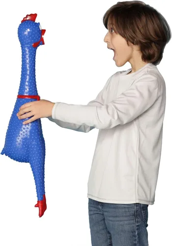Animolds Crazy Huge Rubber Chicken – Máquina gigante de ruido de 29 pulgadas para fiestas, bromas, bromas prácticas, chirridos de hasta 45 segundos