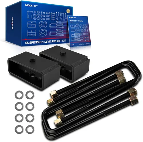 Miniatura 26 de KAX Kit de nivelación trasero de 1-2" Compatible con Jeep Cherokee 1984-2001 2WD/4WD Grilletes de bajada trasera de acero de alta resistencia