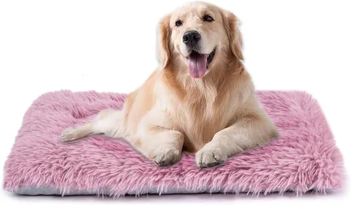 Miniatura 8 de Cama lavable a máquina, almohadilla de felpa de lujo para perros y gatos, tapete inferior antideslizante para perrera, camas peludas para razas