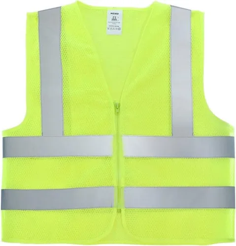 Miniatura 6 de Neiko Chaleco de seguridad de alta visibilidad ANSI Clase 2, sin bolsillo, amarillo neón, grande (L)