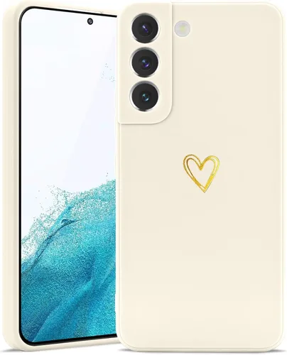 Miniatura 14 de Wirvyuer Funda para Samsung Galaxy S22, bonita funda delgada a prueba de golpes con soporte de carga inalámbrica y protección, verde