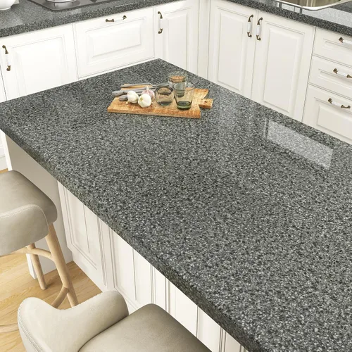 Miniatura 9 de Papel de contacto de mármol de granito negro y dorado, impermeable, para despegar y pegar, aspecto de mármol, 15.7 x 78.8 pulgadas, papel adhesivo