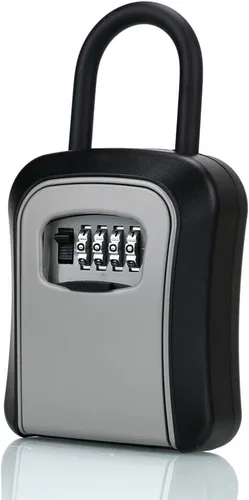 Miniatura 2 de Caja de cerradura de llave, caja de bloqueo de combinación con código para almacenamiento de llaves de casa, casillero combinado de puerta
