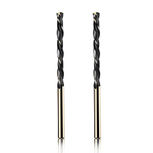Miniatura 7 de 5 piezas HSS 5/16" pulgadas (0.315 in) Metric Gold Cobalt Titanium de acero de alta velocidad Twist Broca helicoidal, adecuada para hierro fundido