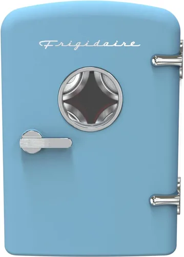 Miniatura 8 de Frigidaire Mini refrigerador personal retro para 9 latas, 11.8 pulgadas de profundidad x 7.1 pulgadas de ancho x 10.1 pulgadas de alto, color negro