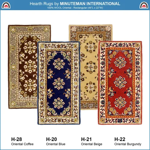 Miniatura 3 de Minuteman International Alfombra de lana oriental beige rectangular