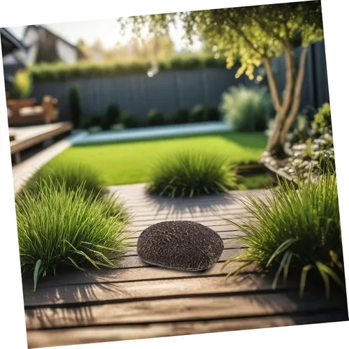 Miniatura 6 de POPETPOP Llavero de piedra realista para exteriores, caja de llaves para jardín, porche, patio oculto