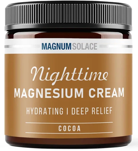 Crema de Magnesio – Loción de Magnesio Nocturna – Aplicar en Piernas, Glúteos, Brazos o Pecho – Cloruro de Magnesio Tópico – Fabricado en EE. UU. y