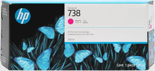 HP 738 Cartucho de tinta DesignJet magenta de 10.1 fl oz