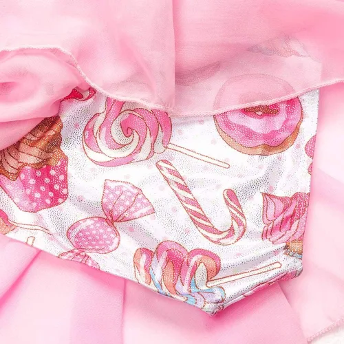 Miniatura 5 de Leotardos de gimnasia con falda para niñas, tutú de ballet, vestido de danza, leopardo, sirena, unicornio, falda de gimnasia