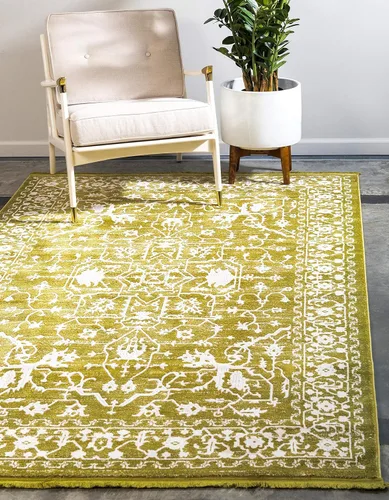 Miniatura 33 de Unique Loom Diseño tradicional clásico intrincado con detalles vintage envejecidos, alfombra de área, 3 pies 3 pulgadas x 5 pies 3 pulgadas, gris