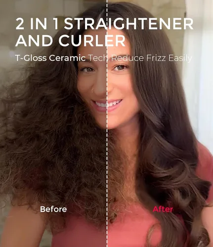 Miniatura 5 de TYMO STYLUX - Cepillo térmico 2.0 para rizar, voluminizador de 1.7 pulgadas con ajuste flexible para alisar el cabello, herramienta de peinado