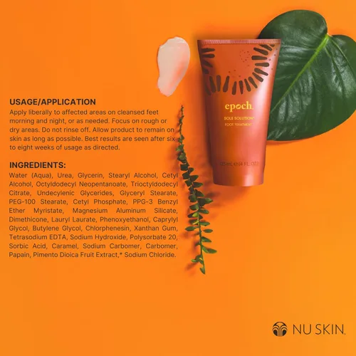 Miniatura 2 de Nu Skin Epoch Sole Solution Tratamiento para pies Crema hidratante intensiva para pies secos, piel áspera y talones Suaviza los callos