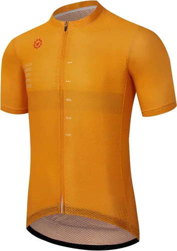Miniatura 9 de GCRFL Maillot de ciclismo para hombre con 3+1 bolsillos con cremallera manga corta ciclismo ciclismo camiseta de ciclismo transpirable tela de malla