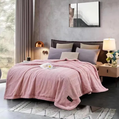 Miniatura 9 de LGYKUMEG Manta pesada de visón coreano de 10 libras, manta de forro polar de felpa cálida para invierno, sedosa suave y cálida, manta de cama Beige