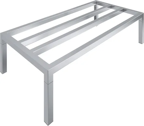 Miniatura 20 de 60 pulgadas de largo x 24 pulgadas de ancho Altura: 12 pulgadas fuera del piso de aluminio Almacenamiento en restaurantes, cocinas y garajes