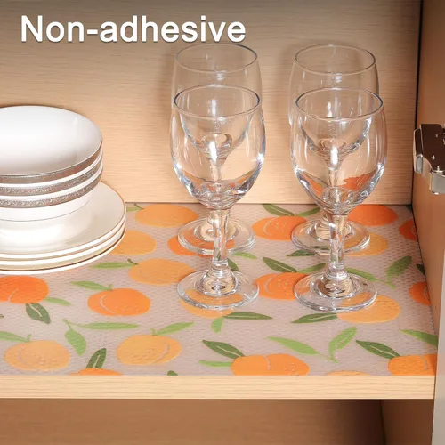 Miniatura 4 de Forro de estante Cooyes, forro para cajones no adhesivo e impermeable, papel para estantes EVA duradero y fácil de cortar para armarios de cocina