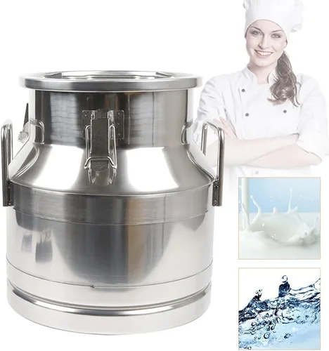 Miniatura 7 de Lechera de acero inoxidable de 3 galones de 12 litros, olla para lácteos con tapa sellada, cubo resistente 304, recipiente de almacenamiento