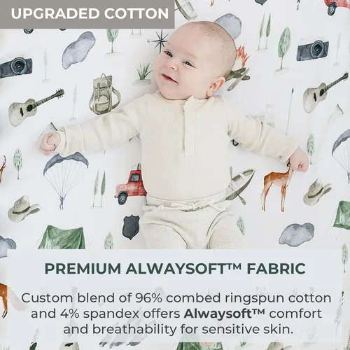 Miniatura 2 de Pobibaby Manta de bebé de alta calidad para niños, colcha de algodón suave y elástico para bebé, manta de cuna de 3 capas y mantas para niños