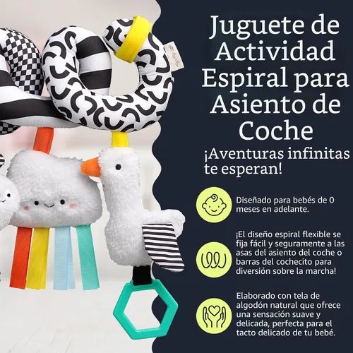 Miniatura 5 de Itzy Ritzy Juguete de actividad en espiral para asiento de automóvil y cochecito – Juguetes para cochecito y asiento de automóvil para edades de 0