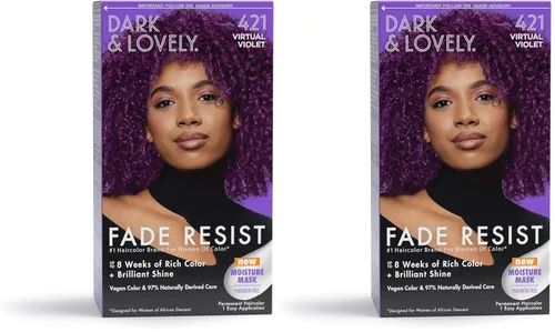 Miniatura 33 de SoftSheen-Carson Dark and Lovely Fade Resist - Tinte permanente y acondicionador para el cabello, de color intenso, azul medianoche 382