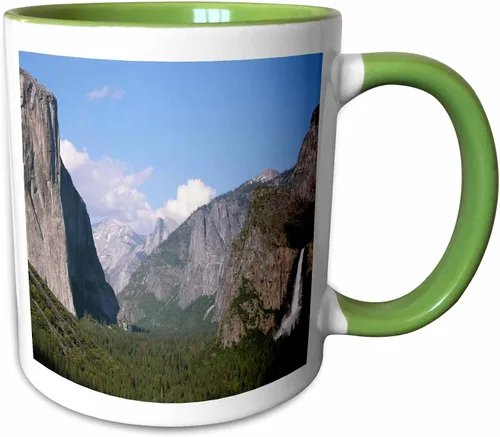 Miniatura 11 de 3dRose El Capitan and Bridalveil Falls in Yosemite National Park - Taza de dos tonos (11 onzas), color negro