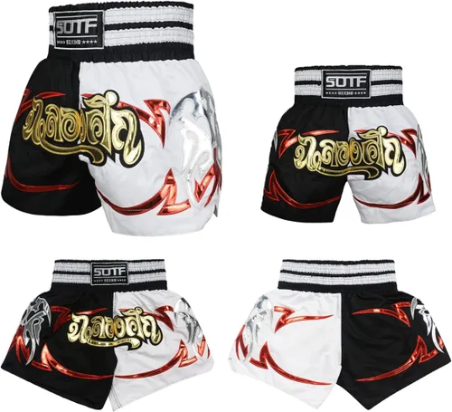 Miniatura 2 de Pantalones cortos de boxeo para mujer, pantalones cortos de entrenamiento de artes marciales mixtas para hombres, BJJ Muay Thai, pantalones cortos
