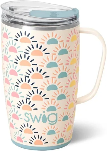 Miniatura 31 de Swig Life Taza de Viaje de 18 oz, Vaso Aislante con Asa y Tapa, Taza de Café de Viaje, Compatible con Portavasos, Acero Inoxidable, Vaso de 18 oz