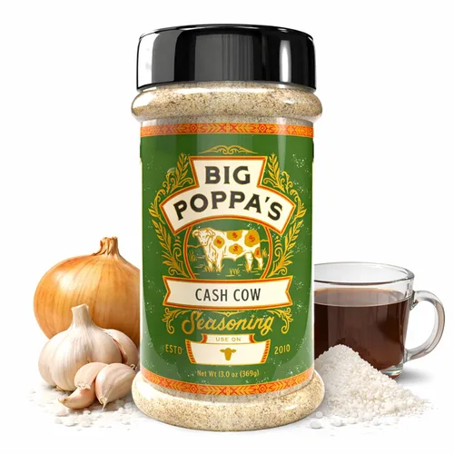 Miniatura 20 de Big Poppa's Double Secret Condimento para Bistec – Sazonador para Bistec Galardonado con Sal Marina Fina, Ajo en Polvo y Sal de Limón – Mezcla