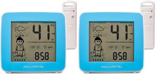 Miniatura 10 de AcuRite Estación meteorológica What-to-Wear con reloj despertador, hora, fecha y sensor inalámbrico para exteriores para pronóstico hiperlocal