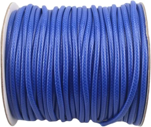 Miniatura 34 de Cordón de poliéster encerado para hacer joyas, cuerda encerada con carrete para hilo de bricolaje (rojo, 0.020 in (150 yardas))